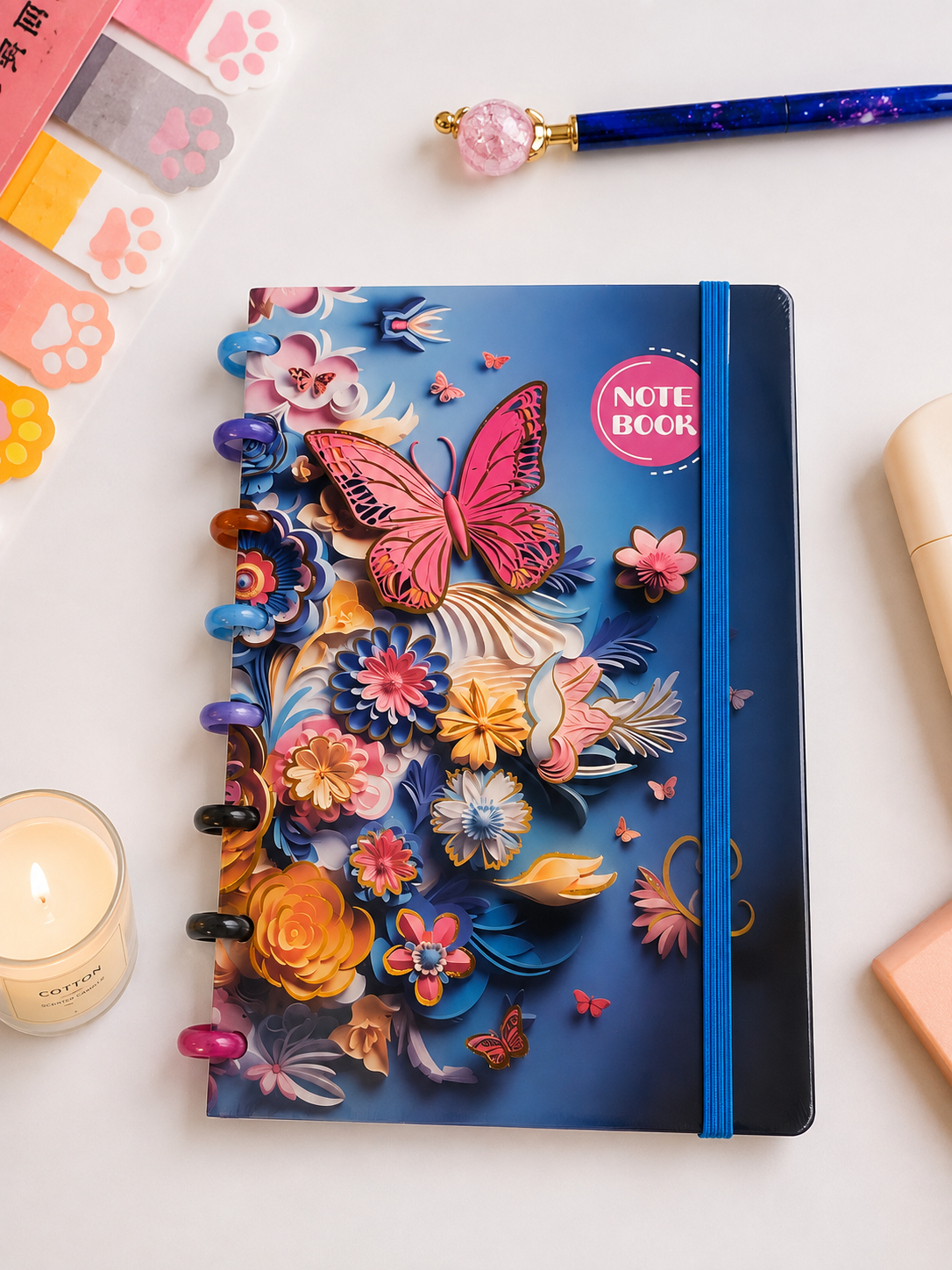 Flowers and butterflies notebook