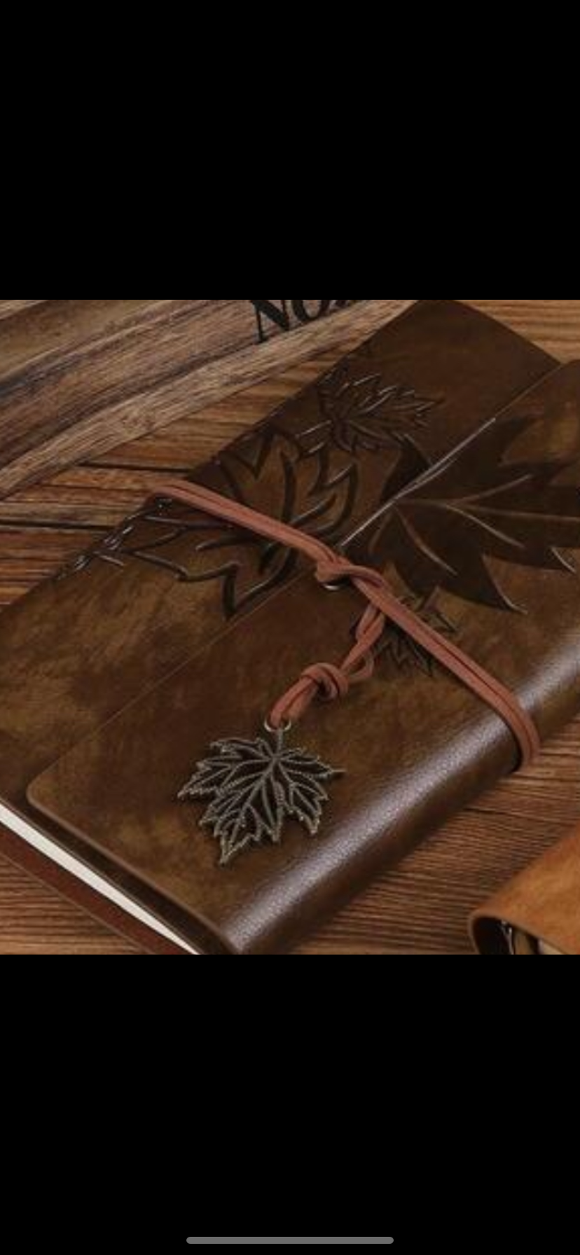 Vintage leaf journaling notebook